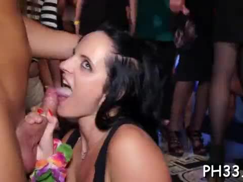 Party turns into a bukkake party with busty girls